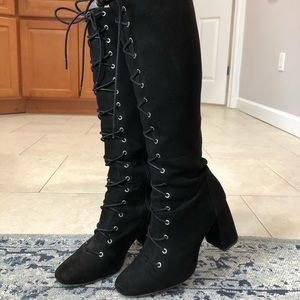 BCBGeneration suede knee high lace up boots
